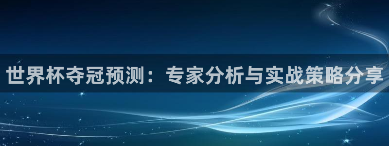 世界杯欧洲区赛程：世界杯夺冠预测：专家分析与实战策略分享
