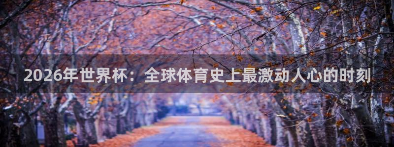 欧洲世预赛赛程表：2026年世界杯：全球体育史上最激动人心的时刻